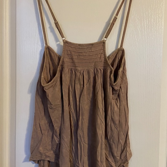 NWOT POL Sleeveless Ruched Blouse Adjustable Straps S Boho Style‎ Young34 - Picture 2 of 6